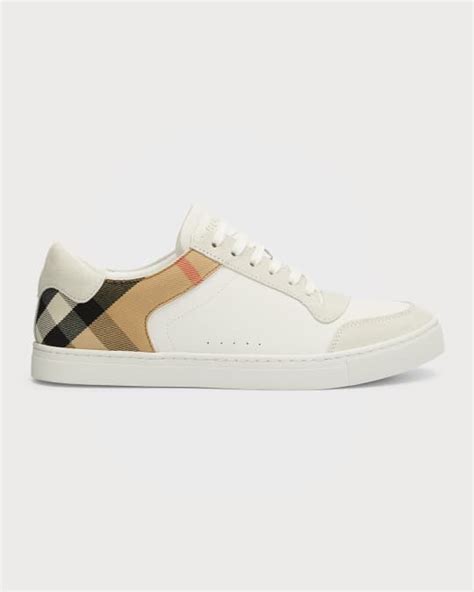 burberry men's reeth low top sneakers|Burberry Men's Reeth Leather House Check Low.